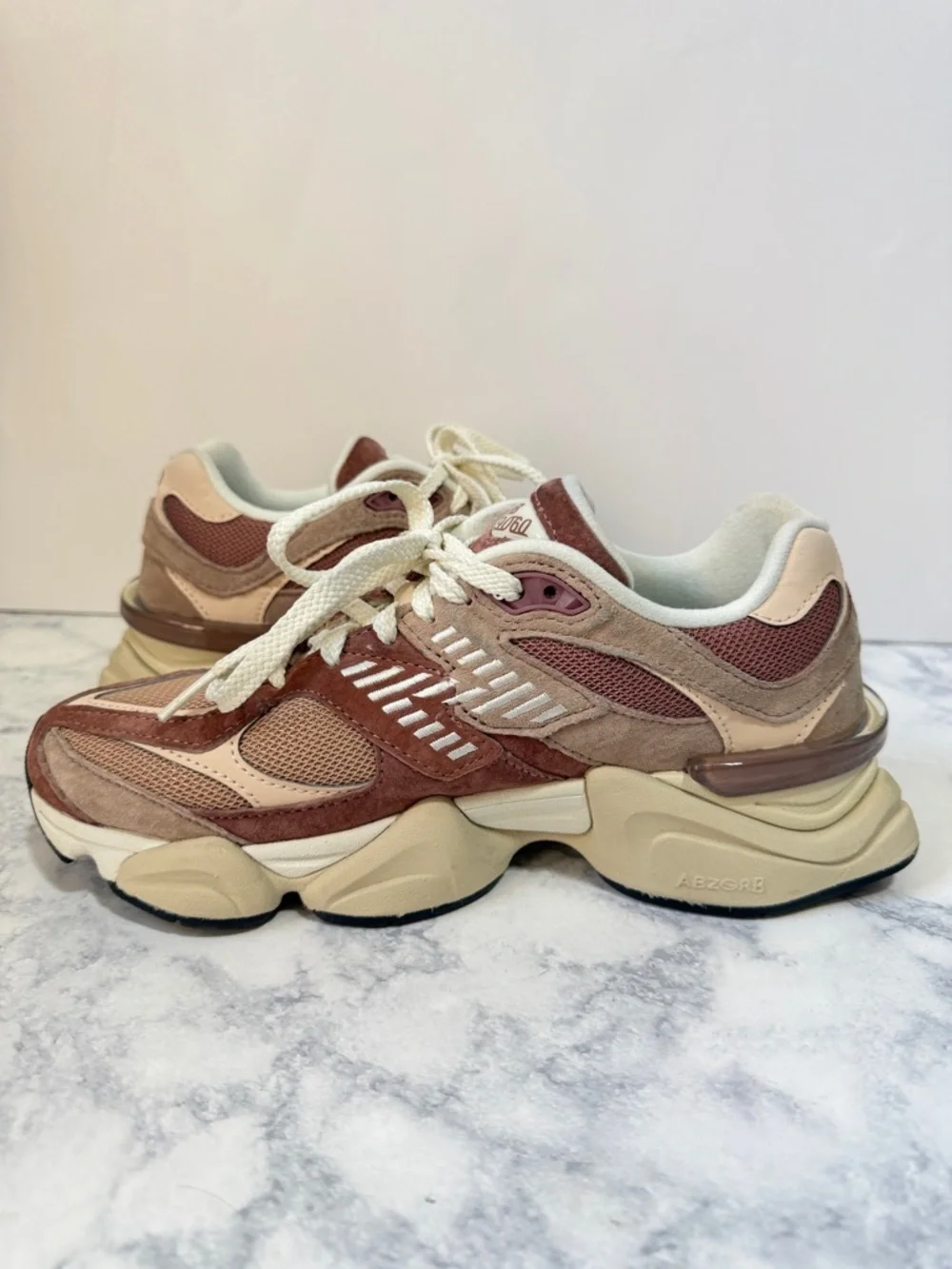 New Balance 960 Sparrow flat taupe vintage rose pink sneakers women’s size 8 - Picture 8 of 10